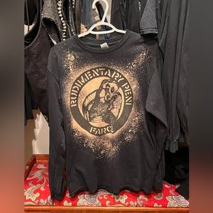 Long sleeve bleach print Rudimentary Peni shirt size medium punk crust